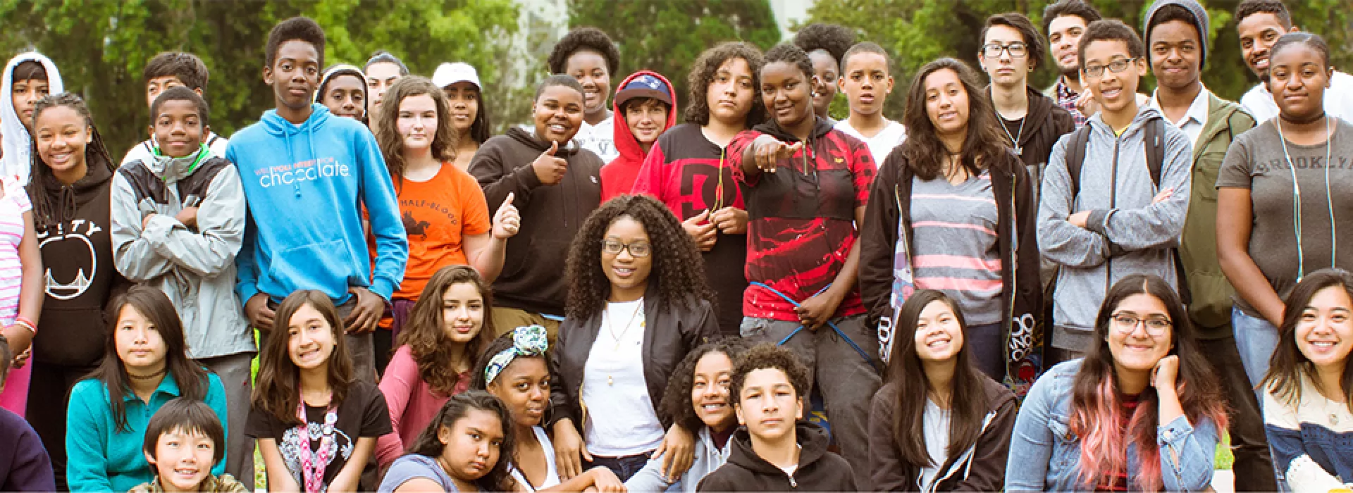 A group picture of Teen Center members