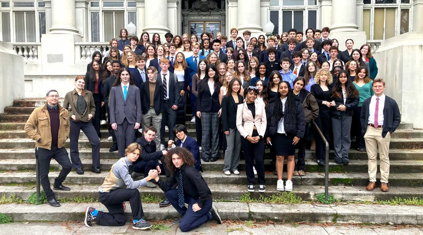 large group of teen students at a Youth and Government conference