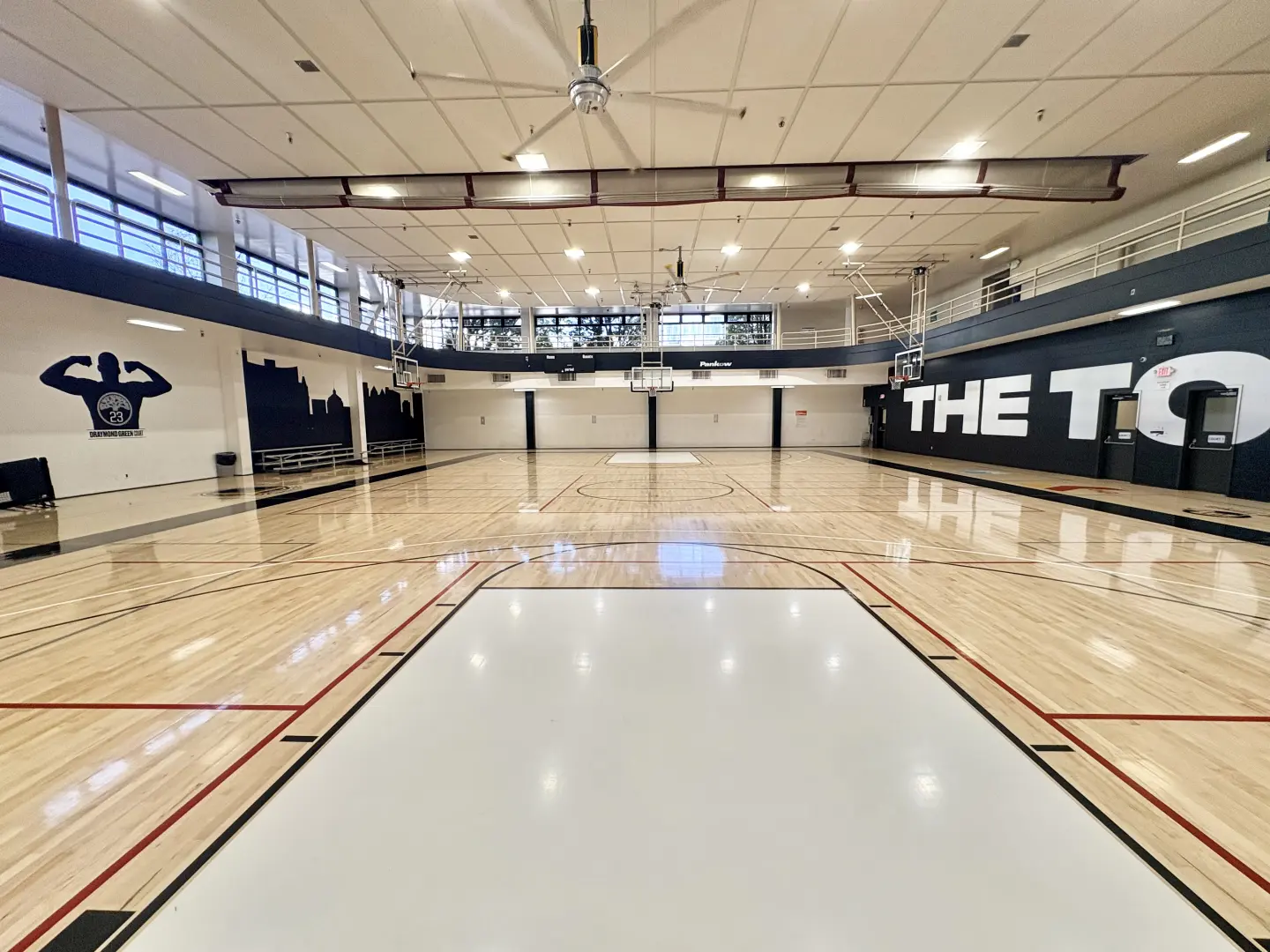 Courtside shot of Oakland Basketball Court