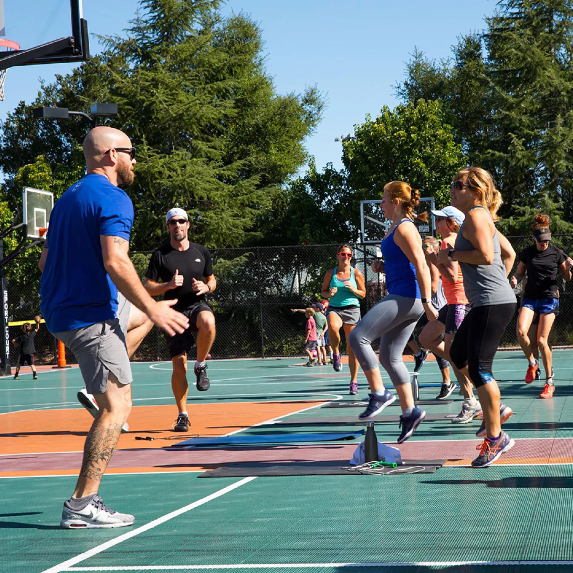 Body Conditioning group exercise outdoor class at the Pleasant Hill YMCA