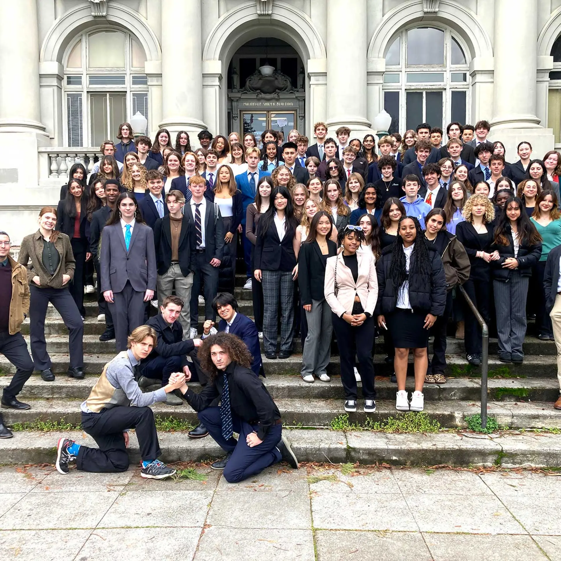 large group of teen students at a Youth and Government conference